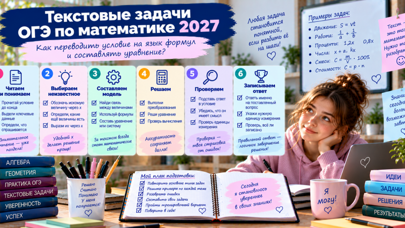 Текстовые задачи ОГЭ по математике: как переводить условие на язык формул и составлять уравнение