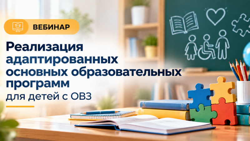 Вебинар «Реализация адаптированных основных образовательных программ для детей с ОВЗ»