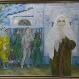 Эскиз к картине «Осень.Оренбургский пуховый платок»