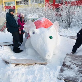 Мастер-класс по созданию снежных скульптур.