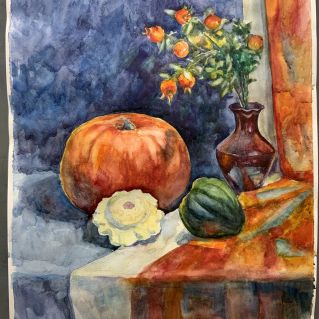 Осенний натюрморт с тыквой