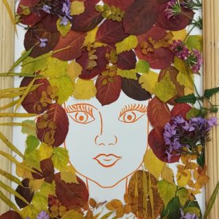 "Красавица Осень" коллективная работа детей ЗПР