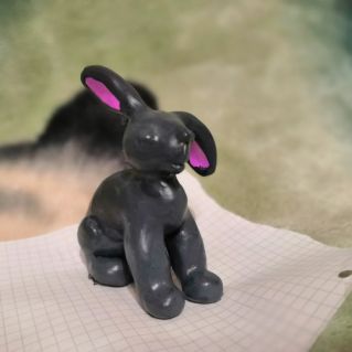 Дидактическое пособие "Лесные животные". Заяц. Из скульптурного пластилина