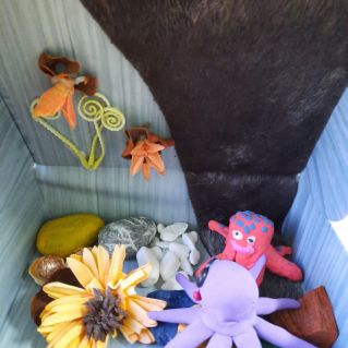 Макет для детей "Жилище осьминога"