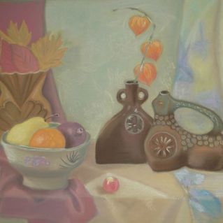 Рисунок. Пастель. "Осенний натюрморт"