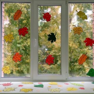 Оформление окон в группе "Осень золотая"