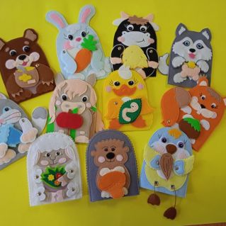 Методическое пособие "Игрушки на ладошке "Кто что ест?"