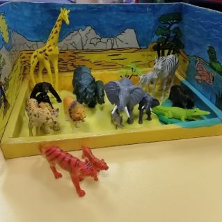 Макет "Животные жарких стран"