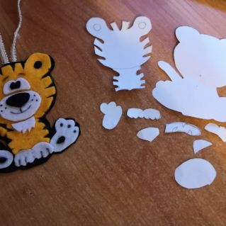 Ёлочная игрушка "Тигр"