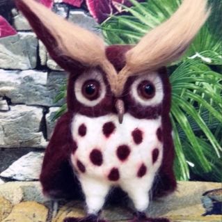 "Совушка"  в технике валяния из шерсти