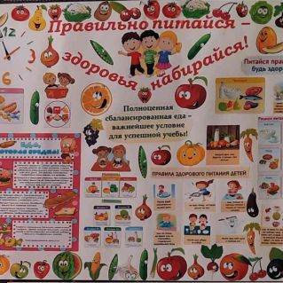 Оформление стенда по здоровому питанию