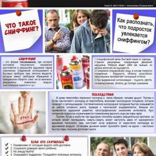 Памятка для родителей "Осторожно - сниффинг"