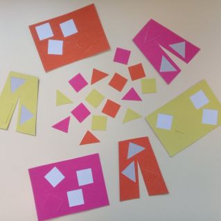 Пособие "Сортируем по цвету и форме"