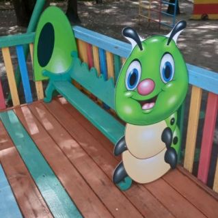 Лавочка для детей "Гусеница"