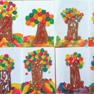 Яркие краски осени. Творческие работы учеников 3г класса.