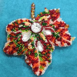 Брошь "Осенняя листва"