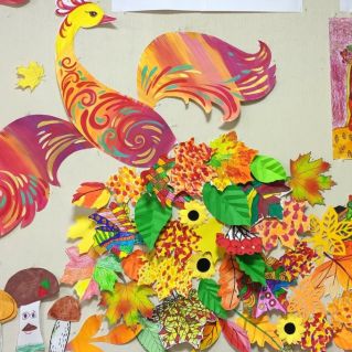 Коллективная работа "Осенняя жар-птица"