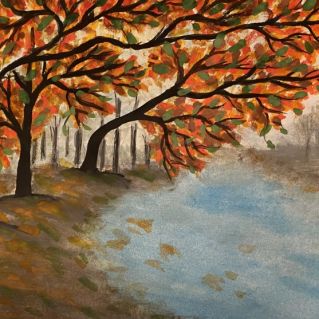 Осень краса. Желтая коса