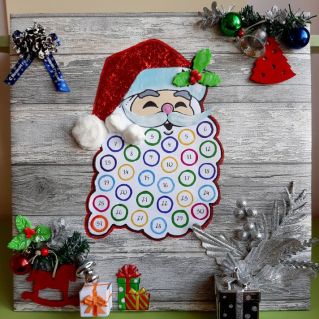 "Растущая борода Деда Мороза". Адвент-календарь своими руками для воспитанников младшей группы.