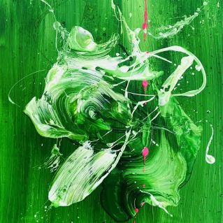 Техника жидкий акрил. Абстракция