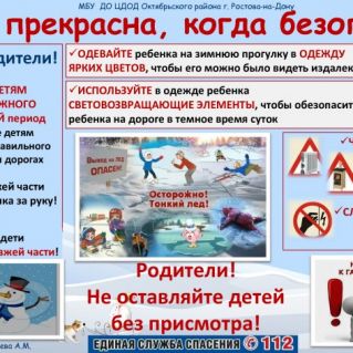 Памятка о правилах безопасного поведения зимой "Зима прекрасна, когда безопасна!"