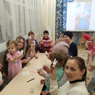 Мастер-класс с родителями и детьми "Забавный кролик"