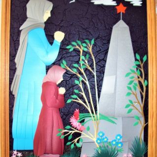 Панно "Мы помним тебя солдат"