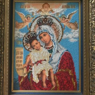 "Икона Божьей Матери. Вышивка бисером"