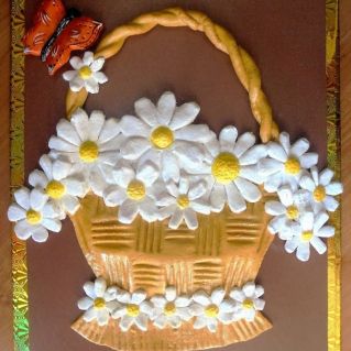 Корзина ромашек