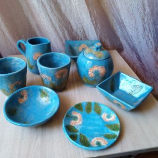 Набор керамической посуды "Флора"