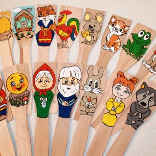 Театр для малышей, на ложках