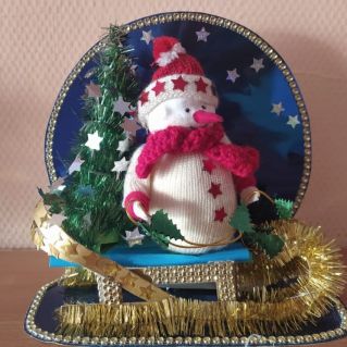 "Снеговик на санках"