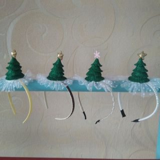 Новогодний ободок из фоамирана  "Ёлочка"