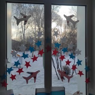 Оформление окна в группе к 23февраля