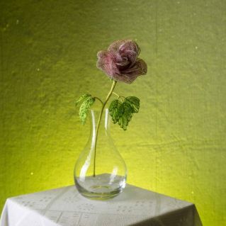 Роза из бисера