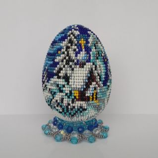 Бисерное яйцо "Ночь перед Рождеством"