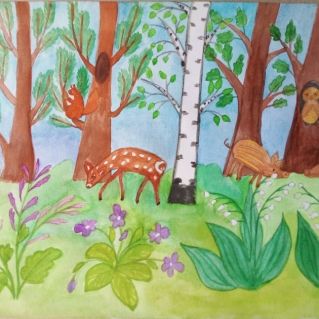 В весеннем лесу