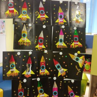 " Самая быстрая ракета" Средняя группа детского сада. Фотография.