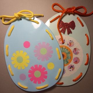 Дидактическая игра- шнуровка ,,Пасхальное яйцо"