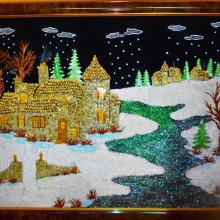 Панно "Зимний вечер"