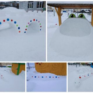 Снежный городок для ребят