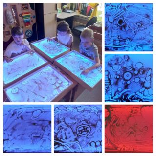 Творческое направление в технике в технике "sand-art". Занятие по теме "Удивительный космос"