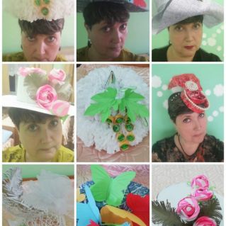 коллекция шляп из бросового материала