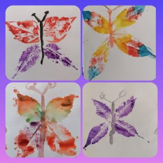 Нетрадиционное рисование: рисуем с помощью листьев