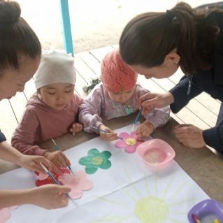 Работа с родителями и детьми Цветочная поляна