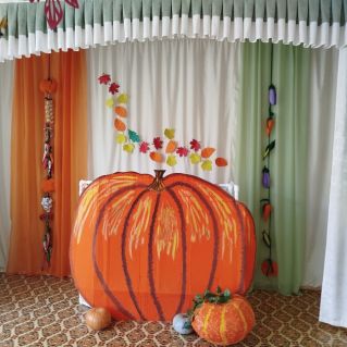 Оформление музыкального зала к празднику осени "Дивный урожай"