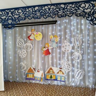 Оформление музыкального зала "Зимние Святки"