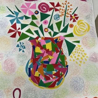 Плакат в технике аппликация "Подарок для мамы"