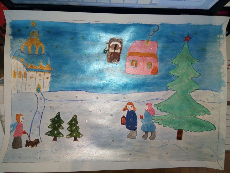 Рисунок "Волшебница -зима"