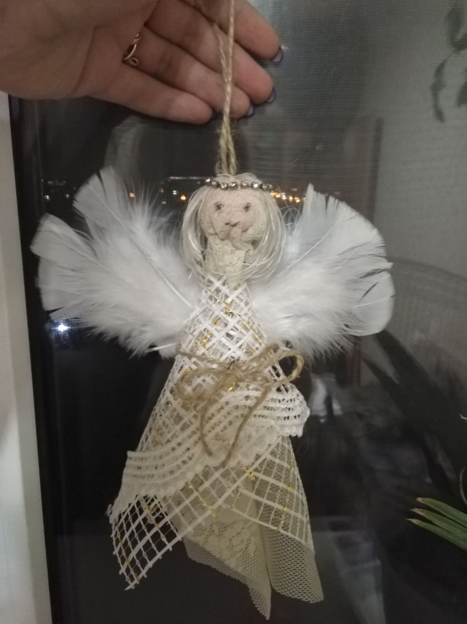 Елочная игрушка "Новогодний ангелочек"